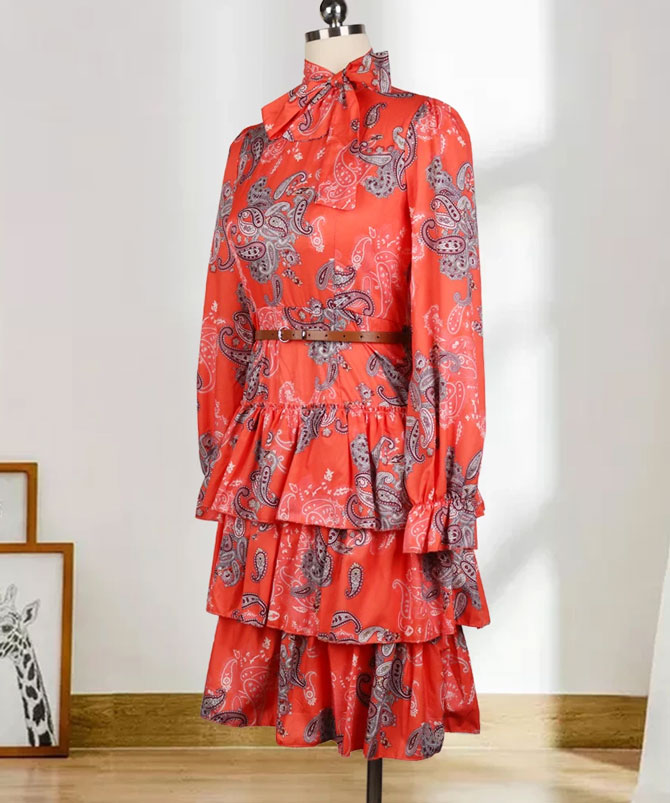 Layered Ruffles Dress - TORFEO Outlet