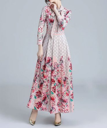 Necktie Waist-Cinching Dress - TORFEO Outlet
