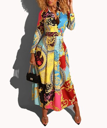 Retro Print Dress - TORFEO Outlet